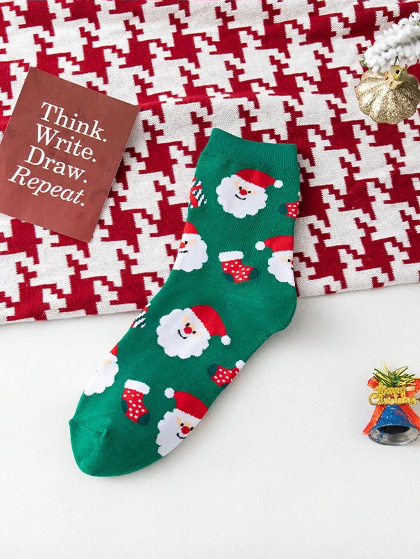 Cozy Christmas Cotton Socks – 4pcs Holiday Set