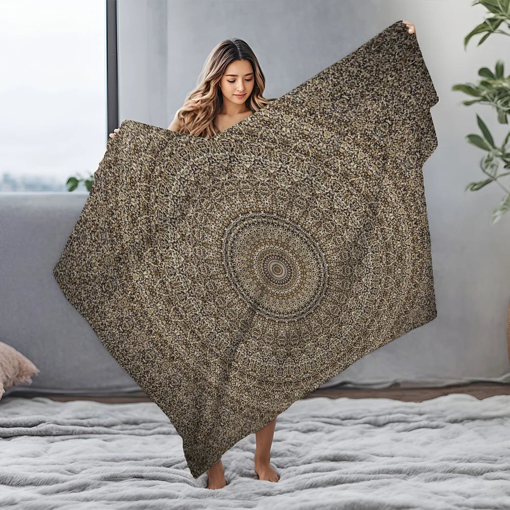 Decorative Mandala Throw – Warm & Stylish